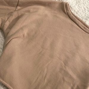 comfy cropped warm long sleeve sweater